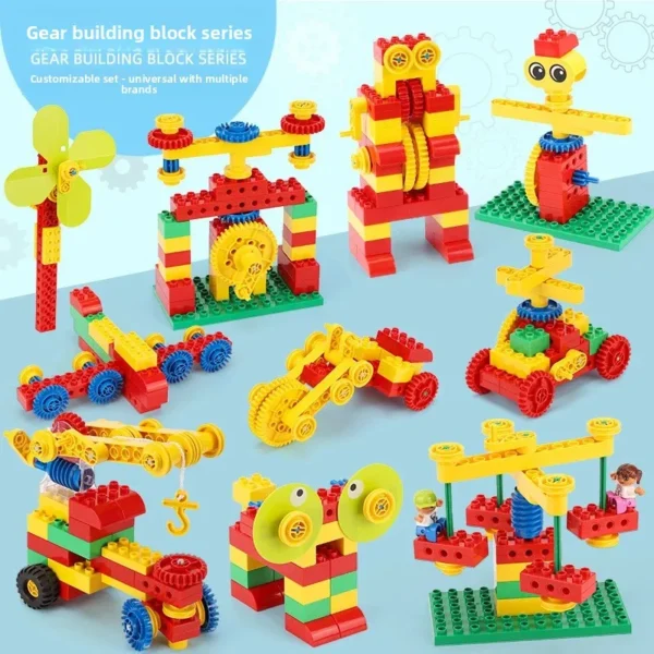 9656 bloques de construcción grandes 45002 ladrillos Moc material didáctico modelo mecánico accesorios de engranaje ensamblar juguetes educativos para niños