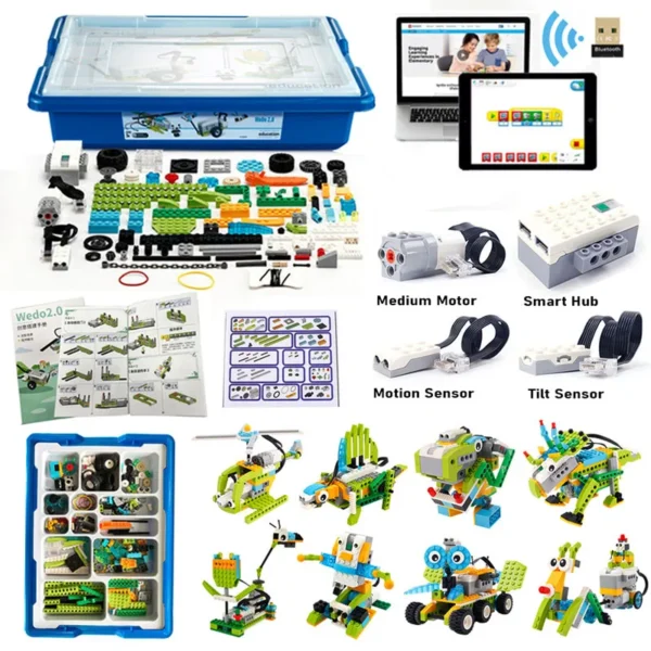 NUEVO Kit de Bloques de Construcción Técnicos WeDo 2.0 Core Set para Educación Escolar, DIY We-Do 45300 Scratch 3.0, Juguete para Niños, Regalo de Navidad