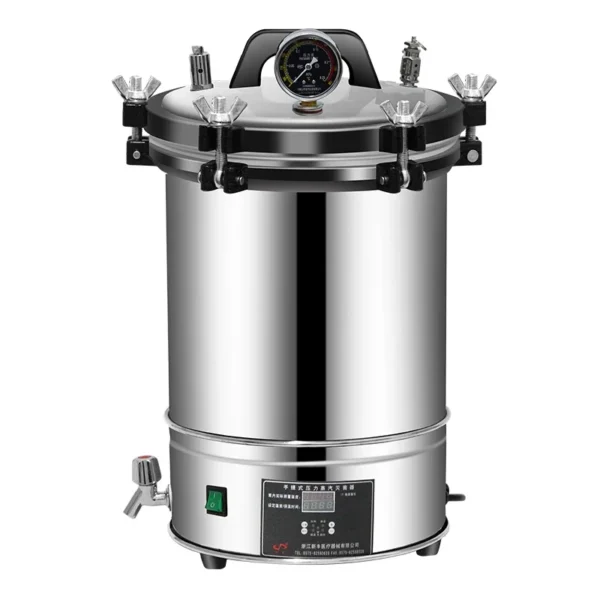 Nuevo Esterilizador de autoclave, esterilizador portátil de acero inoxidable para laboratorio, pequeño