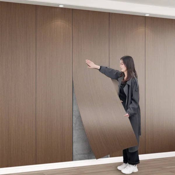 1/2/3 Rollos de Adhesivos de Pared con Diseño de Madera - Papel Tapiz Autoadhesivo de Espuma, Panel 3D Despegable y Pegable para Sala de Estar, Dormitorio y Decoración del Hogar